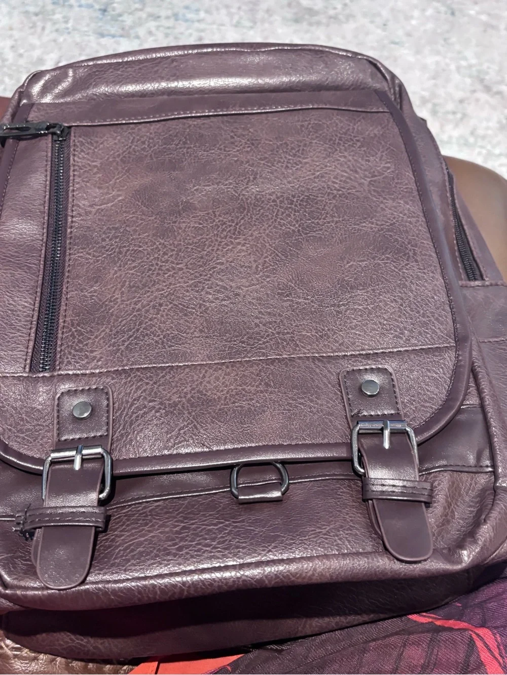 New Men's Faux Leather Messenger Bag in Dark Brown - Sleek Daily Carry
